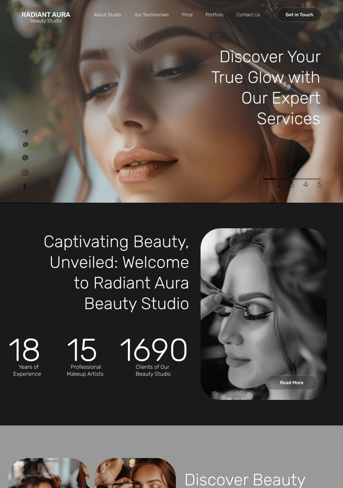 Beauty Salon Website Design after