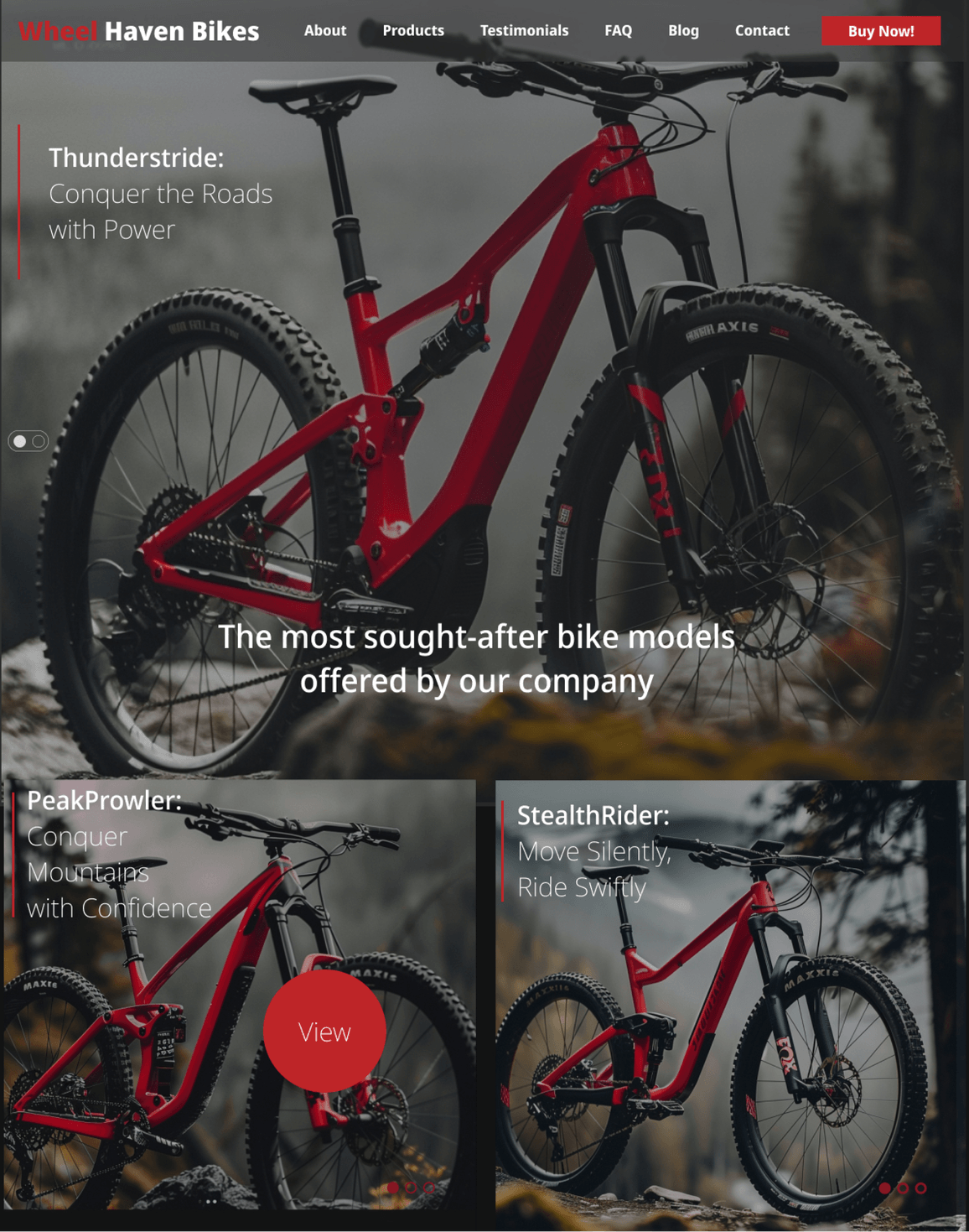 Bike Repair & Bicycle Shop Website Design after