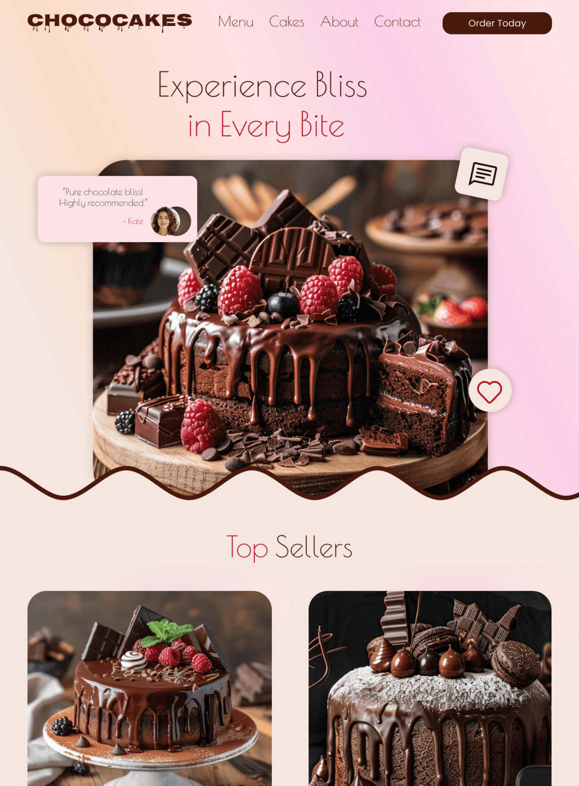 Bakeries & Cake Shops Website Design after