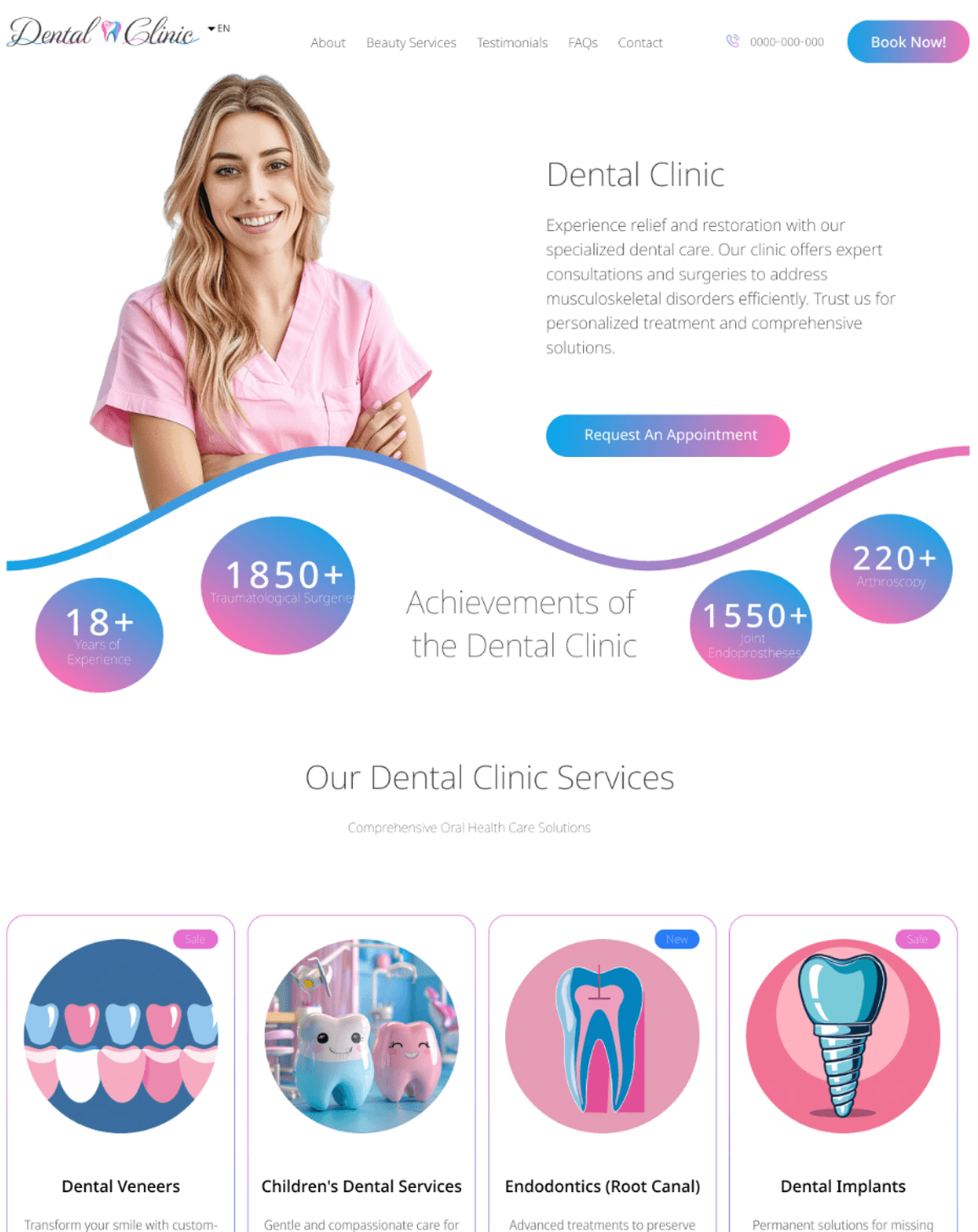 Dental Clinic Website Design after