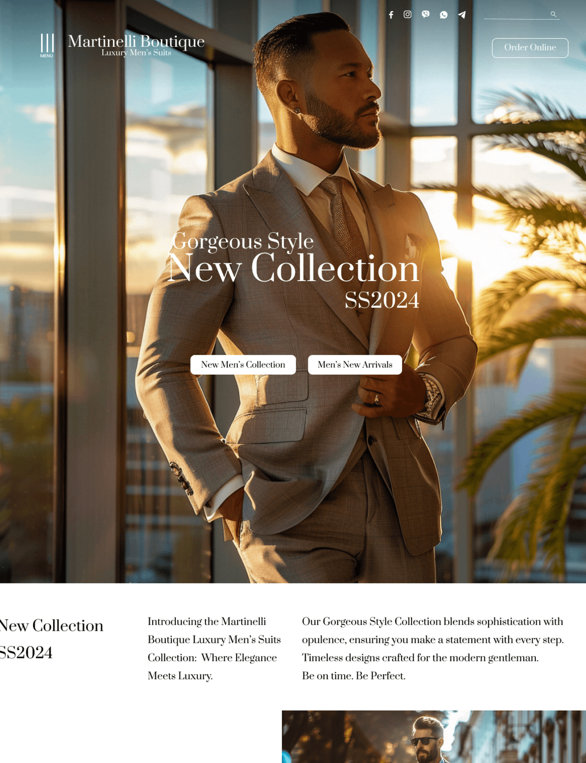 Fashion and Clothing Company Website Design before