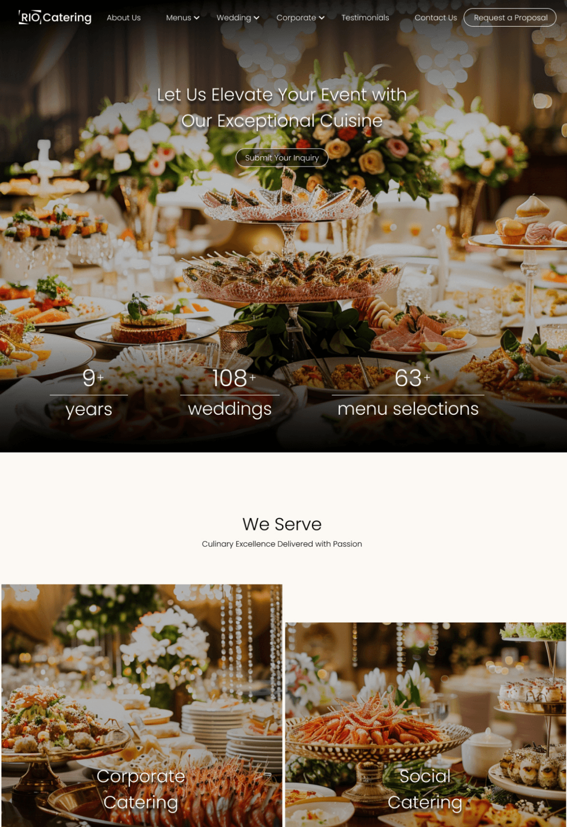 Catering & Restaurants Website Design after