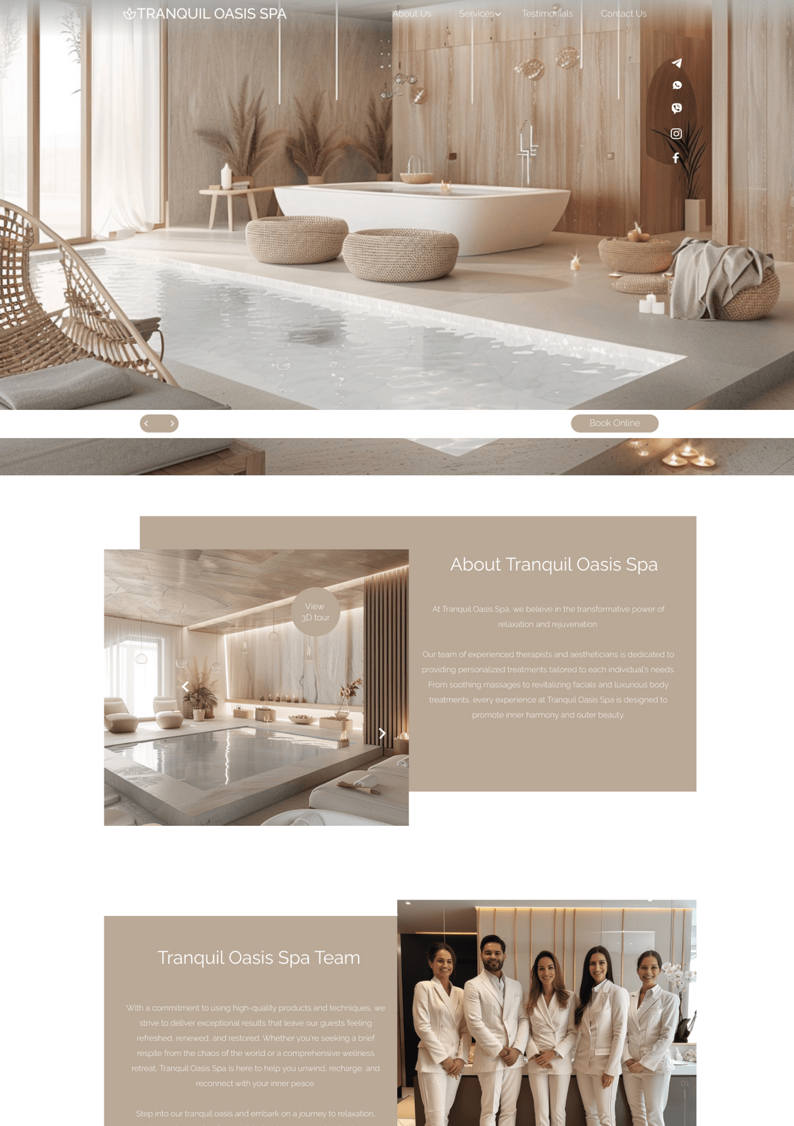 Spa Salon Website Design after